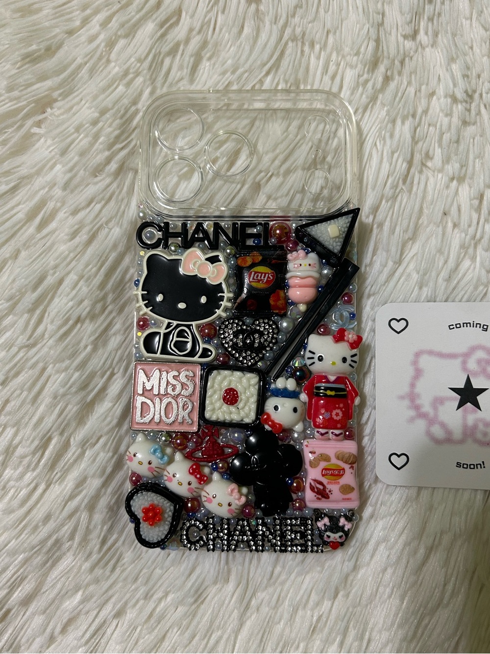 Handmade iPhone 17 Pro Max Junk Case Hello Kitty Kawaii Sanrio Goth Y2K